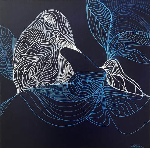 Karen Northey Abstract bird art for sale Brisbane